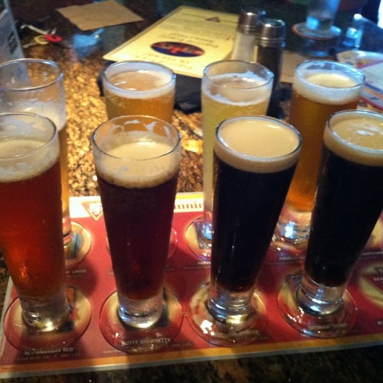 You've gotta try the beer sampler if you love beer.  Very decent representations of several styles.  The deep dish pizza also rocks!