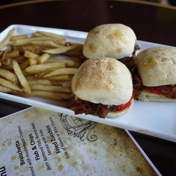 The sliders looked and tasted terrific.