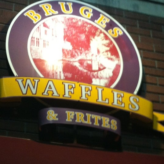 Photo taken at Bruges Waffles &amp; Frites by Shawn B. on 3/10/2012