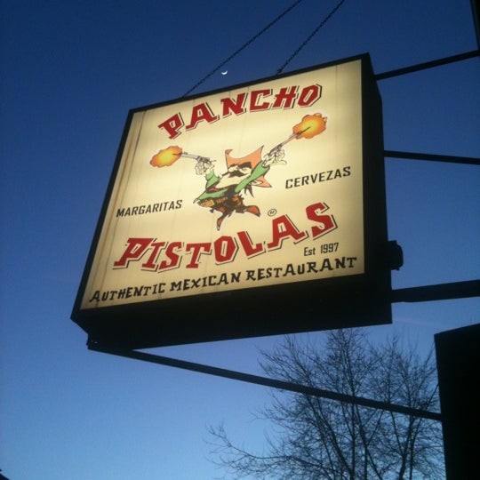 Photo taken at Pancho Pistolas by merrick b. on 2/26/2012