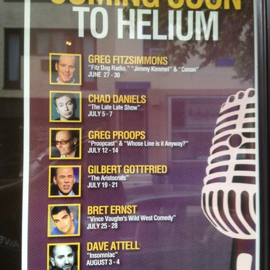 Photo taken at Helium Comedy Club by Stevo on 7/12/2012