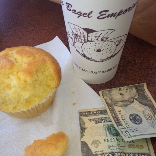 Photo taken at The Bagel Emporium by Rochelle M. on 4/7/2012