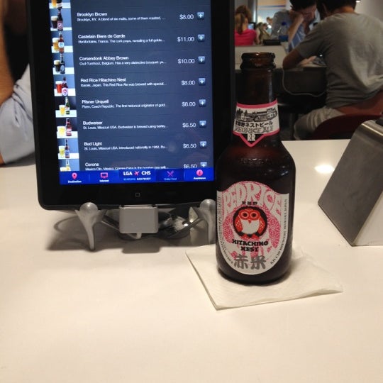 Order drinks directly to your table with provided iPad. Arrived in 20 seconds. Amazing.