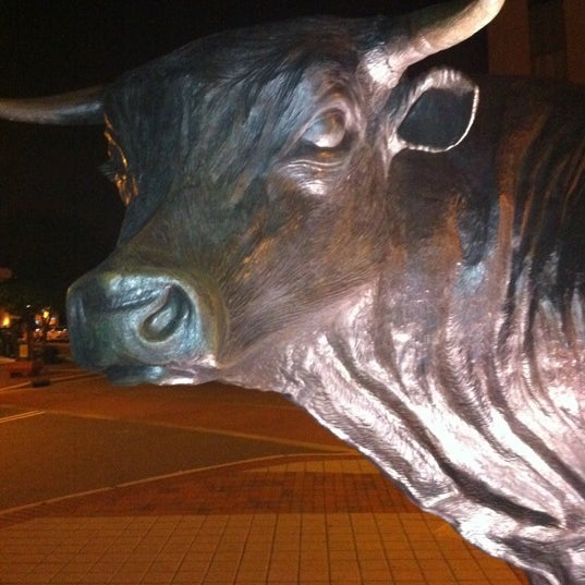 Durham City Bull Statue Outdoor Sculpture in Durham