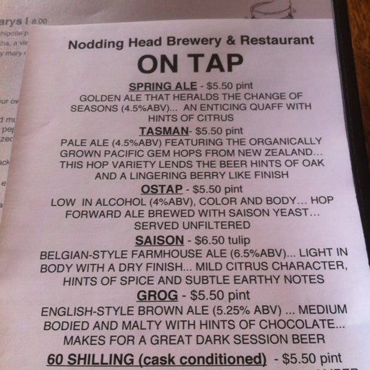 4/1/2012にUNOlkerがNodding Head Brewery &amp; Restaurantで撮った写真