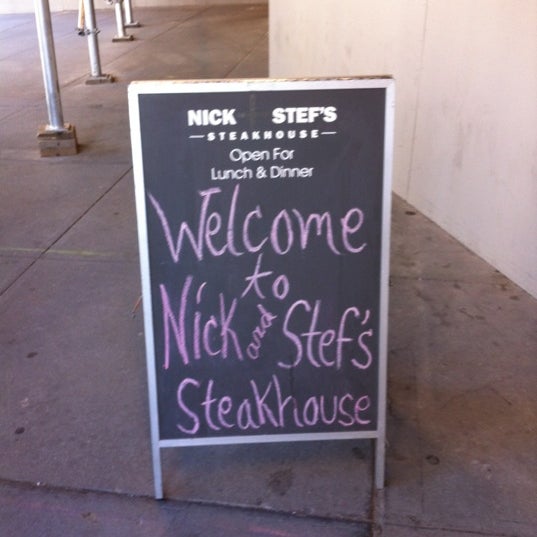 Photo taken at Nick &amp; Stef&#39;s Steakhouse by Kerry S. on 4/19/2012
