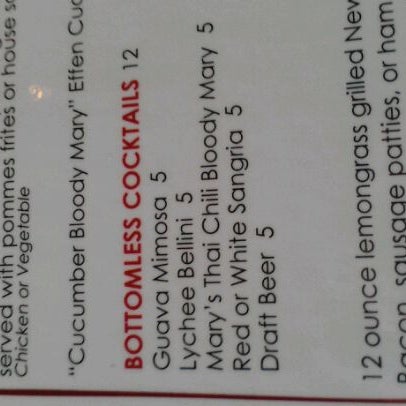 Bottomless cocktails.... For $12...... Duh