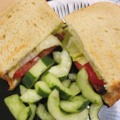 Even carnivores will love Frida's. Try a Tempeh BLT, with cured, smoky tempeh (fermented soy cake) strips, crisp iceberg lettuce, red tomatoes, and mayo on lightly toasted white bread. (Betha Whitlow)