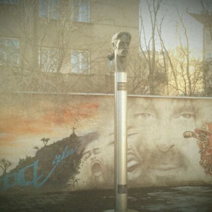 Photo taken at Frank Zappa monument by Vytautas J. on 3/13/2012