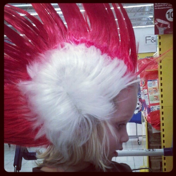 pink wig tesco