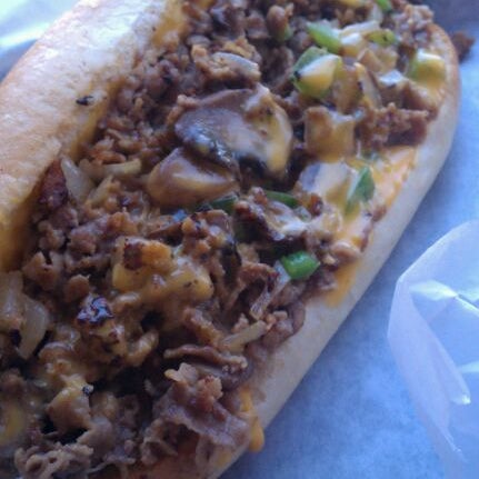 Photo taken at ForeFathers Gourmet Cheesesteaks &amp; Fries by patrick z. on 4/16/2012