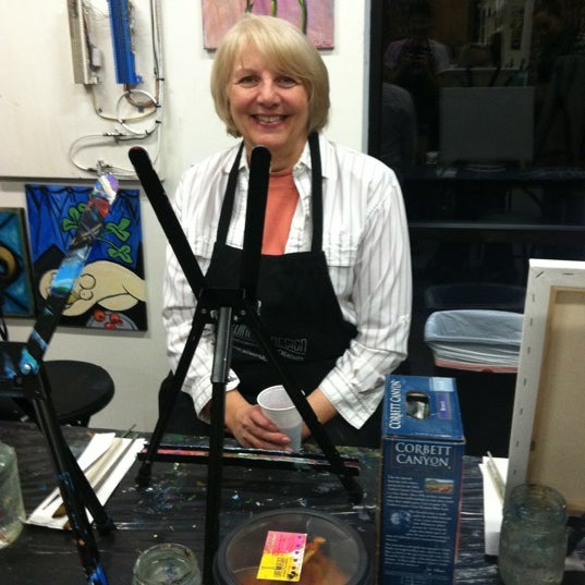 Photo taken at Wine and Design Cary by Amy W. on 2/19/2012