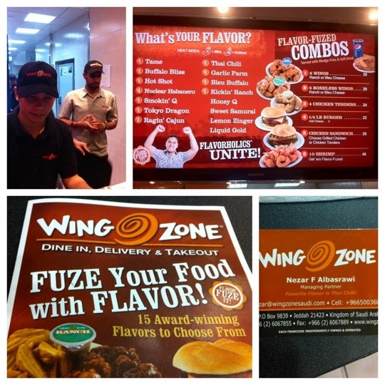 Photo taken at Wing Zone by Ahmed B. on 3/22/2012