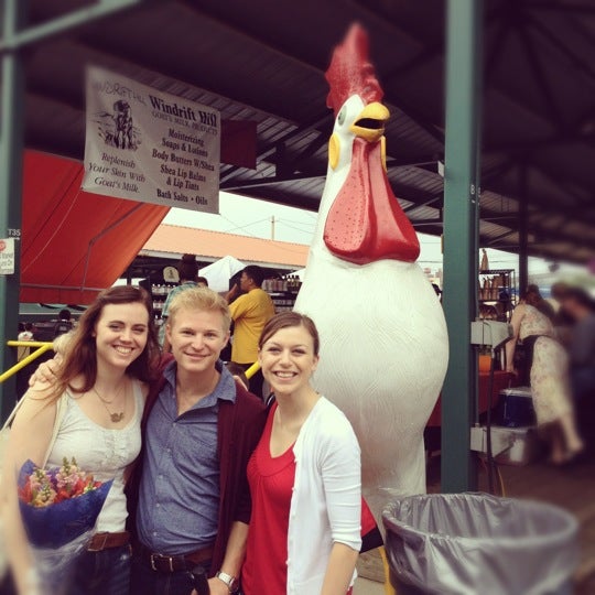 Make sure you take a photo with the giant chicken. It's cockadoodle cool! Also you can't beat the prices on fruits and veggies!