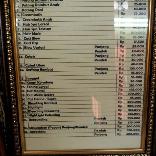 Harga Potong Rambut Di Christopher Salon 2019