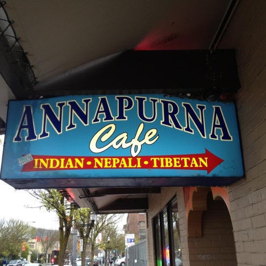 Photo taken at Annapurna Cafe by Mitchell E. on 4/25/2012