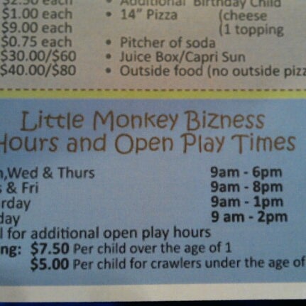 รูปภาพถ่ายที่ Little Monkey Bizness โดย Amber C. เมื่อ 7/22/2012
