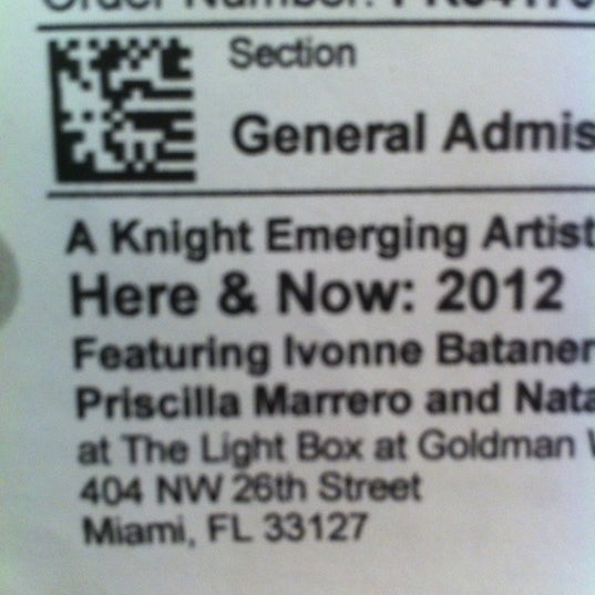 Das Foto wurde bei Miami Light Project von JeanMarc D. am 2/12/2012 aufgenommen