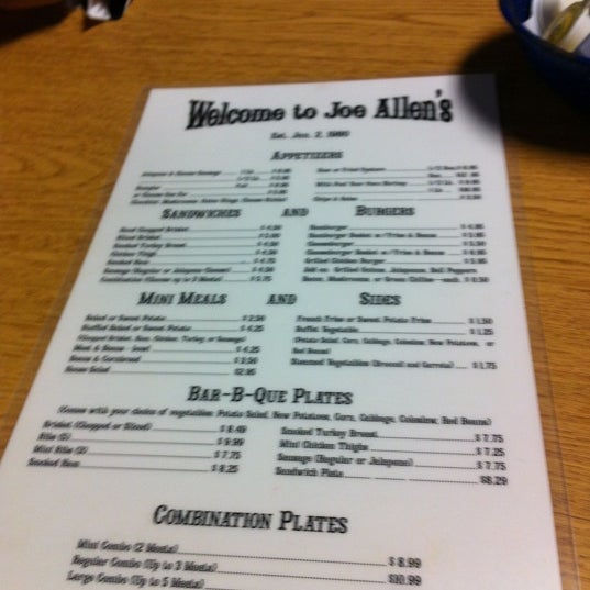 Joe Allen's Pit Barbecue Original Town South 301 S 11th St