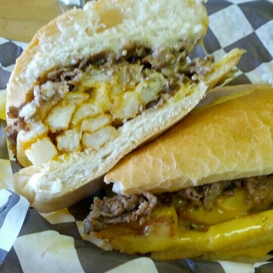 Photo taken at No Forks Cheesesteaks and More by Ketan P. on 8/9/2012