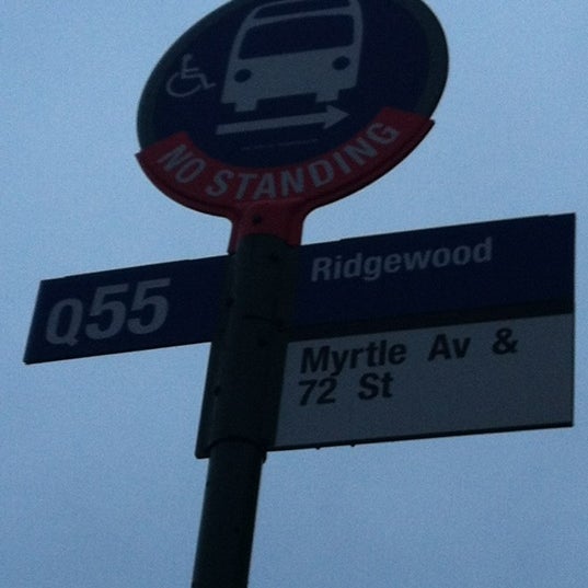 MTA - Q55 Bus Stop - Myrtle Ave. & 71st Place, Ridgewood, NY, mta q55...