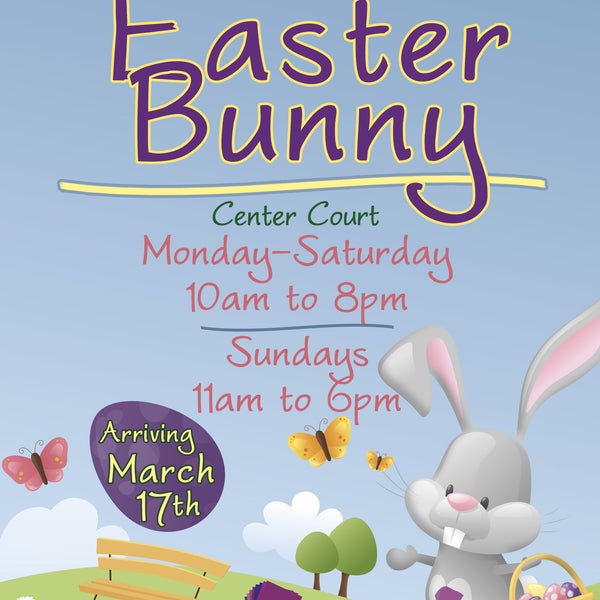 The Easter Bunny will be in Center Square until April 7th.