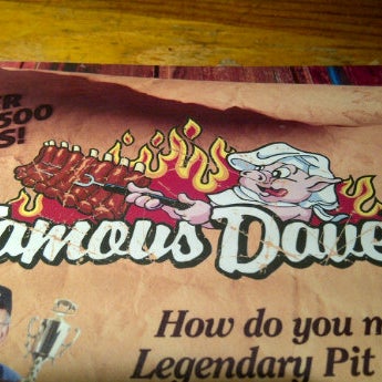 Photo taken at Famous Dave&#39;s by Johnny G. on 4/10/2012