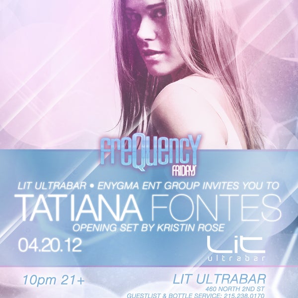 This friday Lit Ultrabar has Tatiana Fontes making her return to Philly.