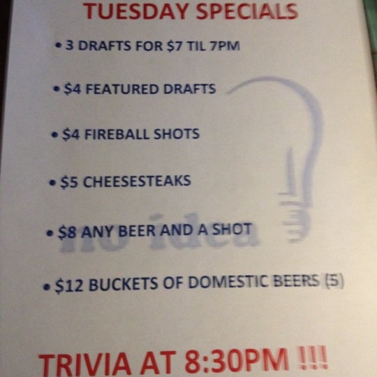 Trivia on Tuesday's is the best in the city.