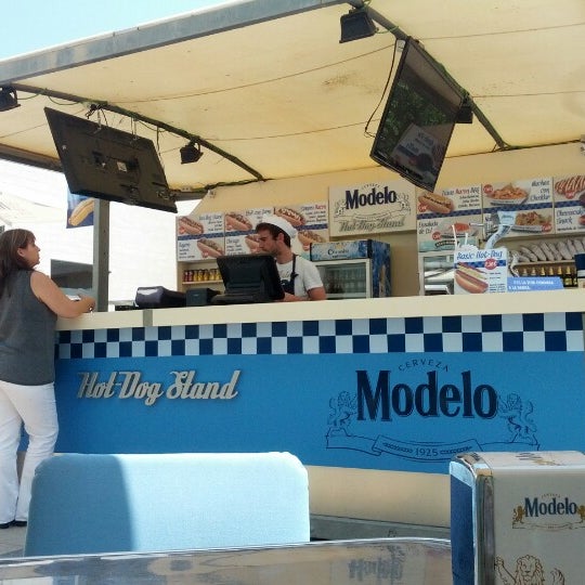 Photo taken at Terraza Modelo Hot-Dog Stand by Adrià L. on 7/5/2012