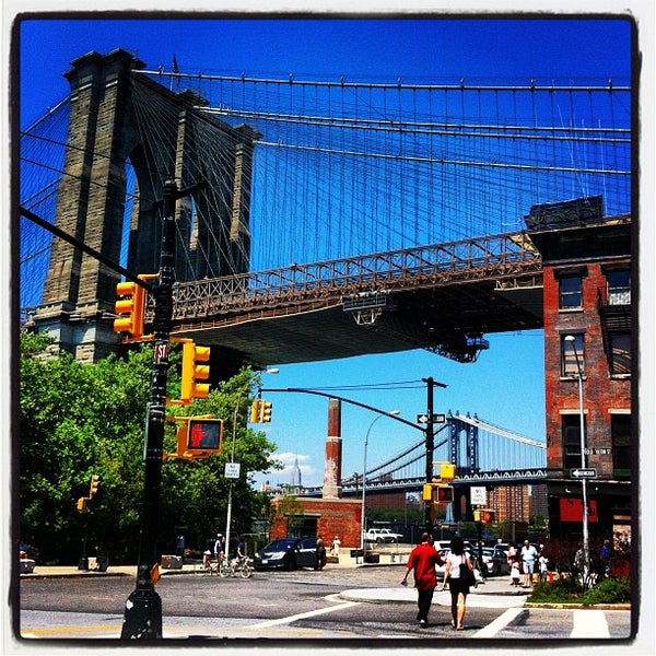 Under The Brooklyn Bridge Scenic Lookout in New York