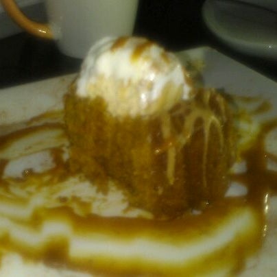 Its not on the desert menu, but ask for the pumpkin bunt cake before they ask you!