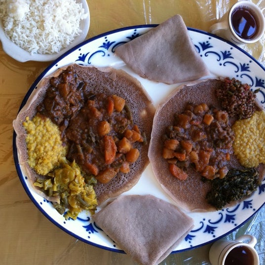 Photo taken at Aster&#39;s Ethiopian Restaurant by Debra P. on 3/5/2012