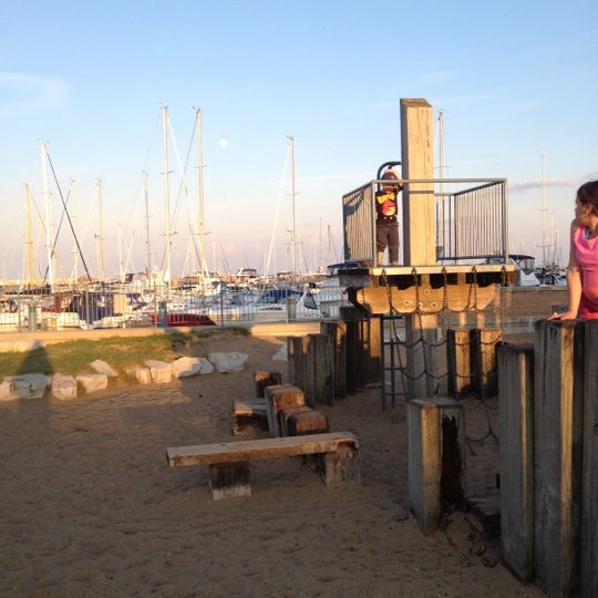 Lake Front Park playground at Southport Marina Playground in Kenosha Central Business District