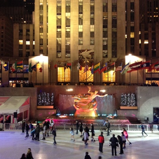 Photo taken at The Rink at Rockefeller Center by Jacob U. on 2/12/2012