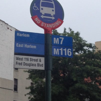 MTA Bus Manhattan Av & W 116 St (M3/M7/M116) Bus Stop in Central Harlem
