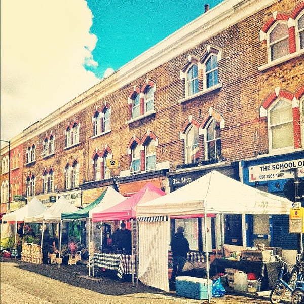 Photo taken at Chatsworth Road Market by James C. on 4/15/2012
