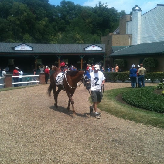 Photo taken at Belterra Park by Tab B. on 6/24/2012