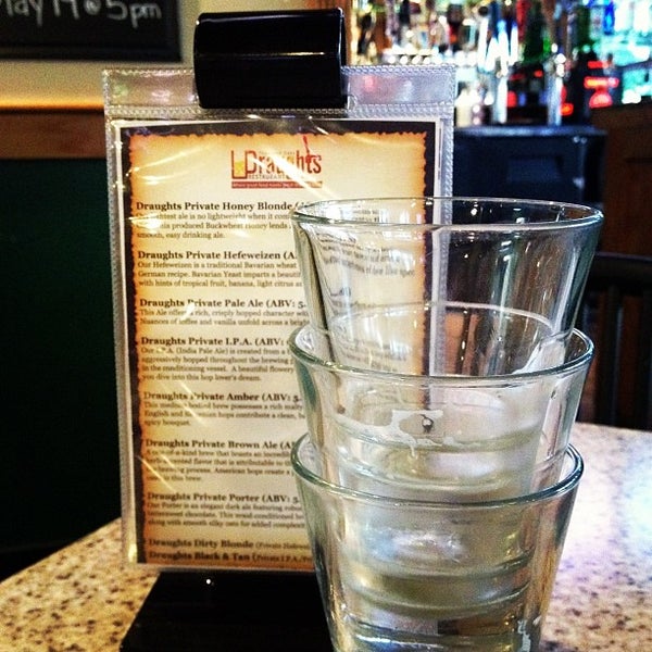 Photo taken at Draughts Restaurant &amp; Bar by Diane on 5/16/2012