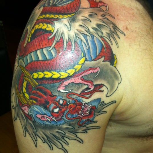 Flaming Dragon Tattoo - Central Tacoma - 3912 6th Ave