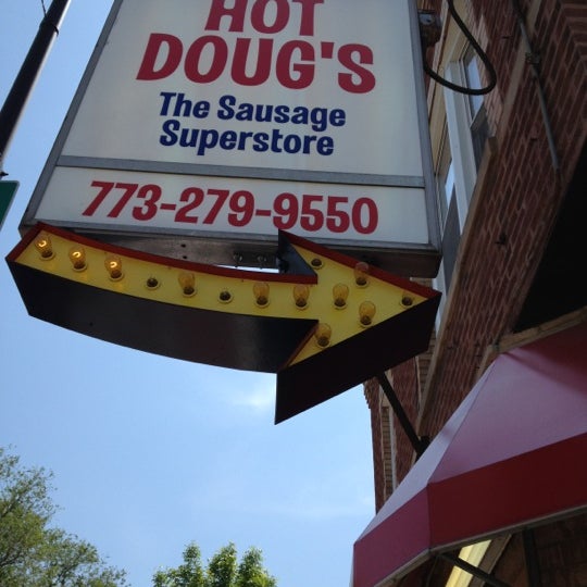Photo taken at Hot Doug&#39;s by Josh T. on 5/17/2012