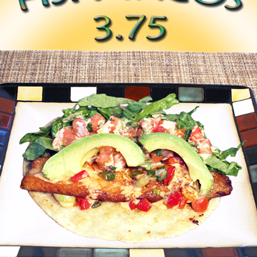 You will love our new grilled fish tacos with Romaine lettuce, avocado, pico de gallo, and honey chipotle sauce in a fresh, handmade corn tortilla.