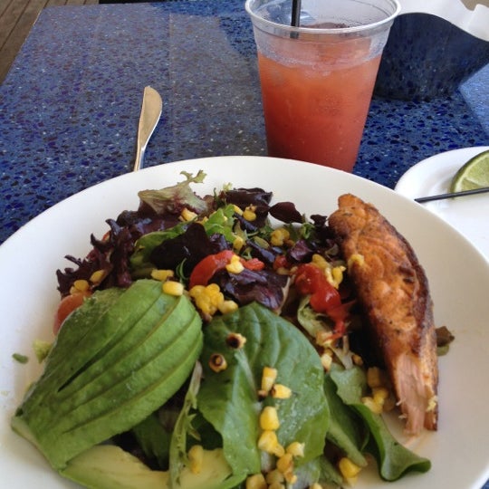 Bloody Mary wins! Also, the blackened salmon salad = super fresh and light