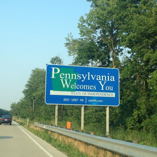 Ohio / Pennsylvania State Line Border Crossing