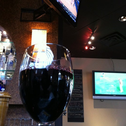 Photo taken at Sports Page Restaurant and Bar by Tina P. on 3/24/2012