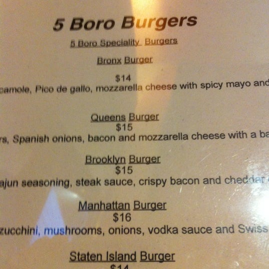 Foto diambil di 5 Boro Burger oleh Sara C. pada 4/28/2012