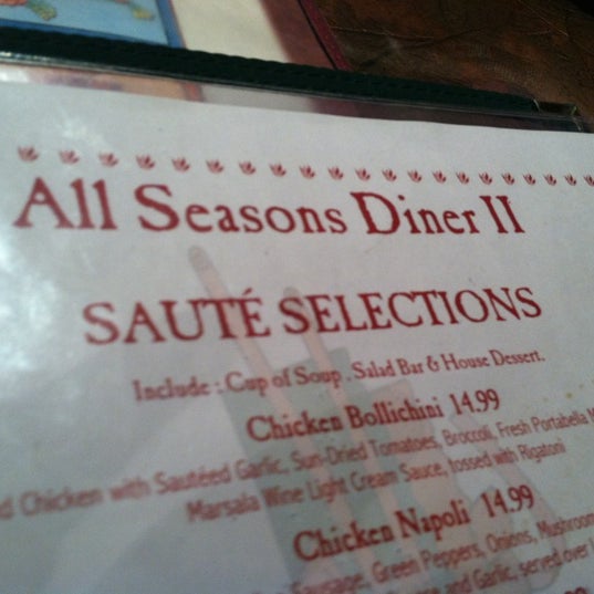Photo taken at All Seasons II Diner by Ellen F. on 3/21/2012