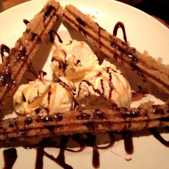 The churros are AMAZING. The drizzled caramel and chocolate mixed with the ice cream make the churro even better.