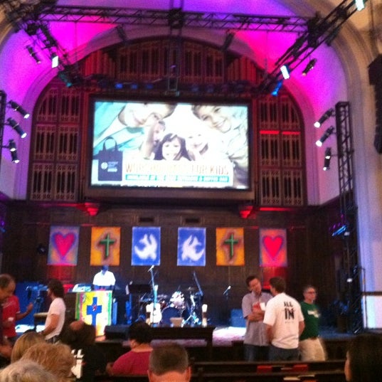 Photo taken at Munger Place Church by Fernando R. on 5/6/2012