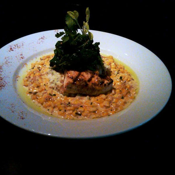 Tonight's Special:  Cajun Spiced Swordfish over caramelized onion creamed corn, bacon & blue cheese mashed 'taters & garlicky spinach.  Join us for MusicWalk downtown tonight!